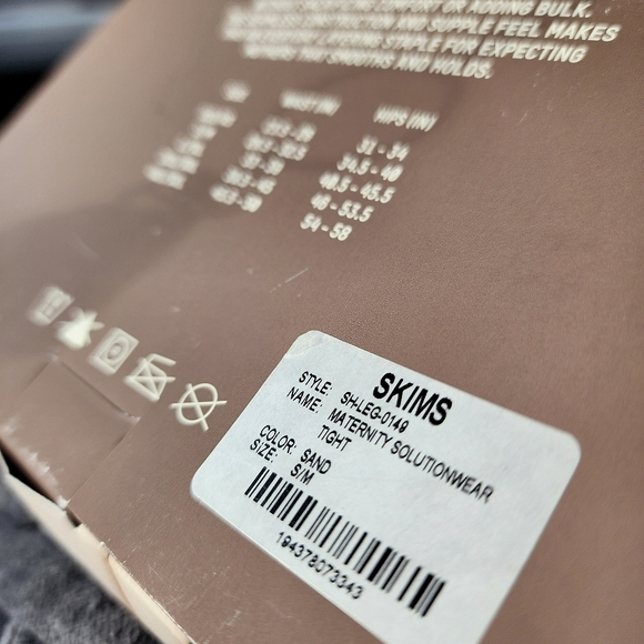 SKIMS Maternity Seamless Solutionware Tight in Sand size S/M NIB - Picture 2 of 5